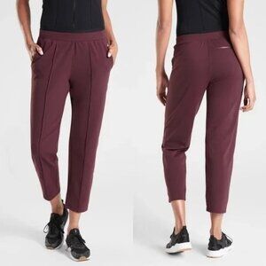 Athleta Venice Pintuck Pants in Antique Burgundy